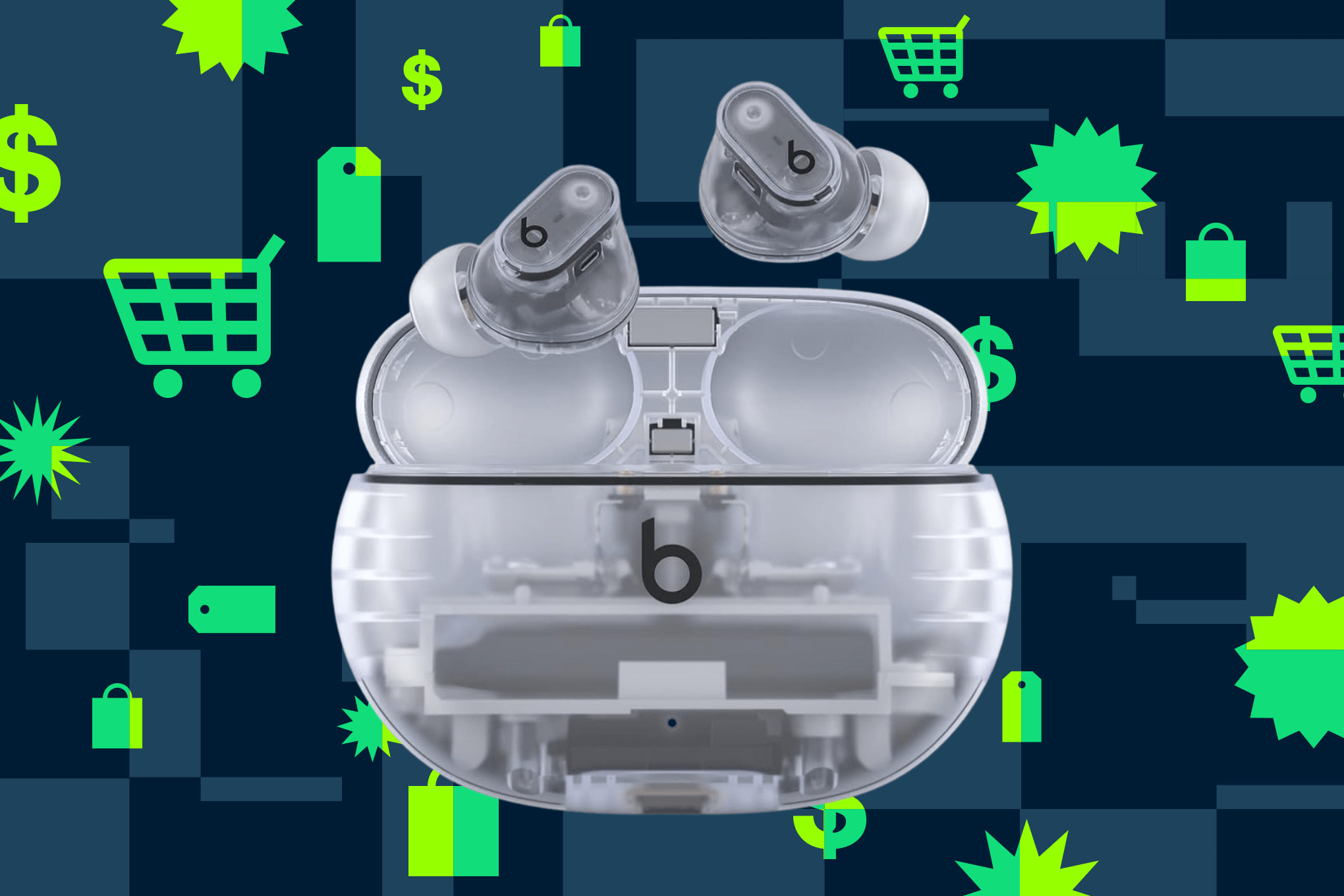 Beats Studio Buds Plus translúcidos chegam a 50% de desconto nos EUA - Imagem do artigo original