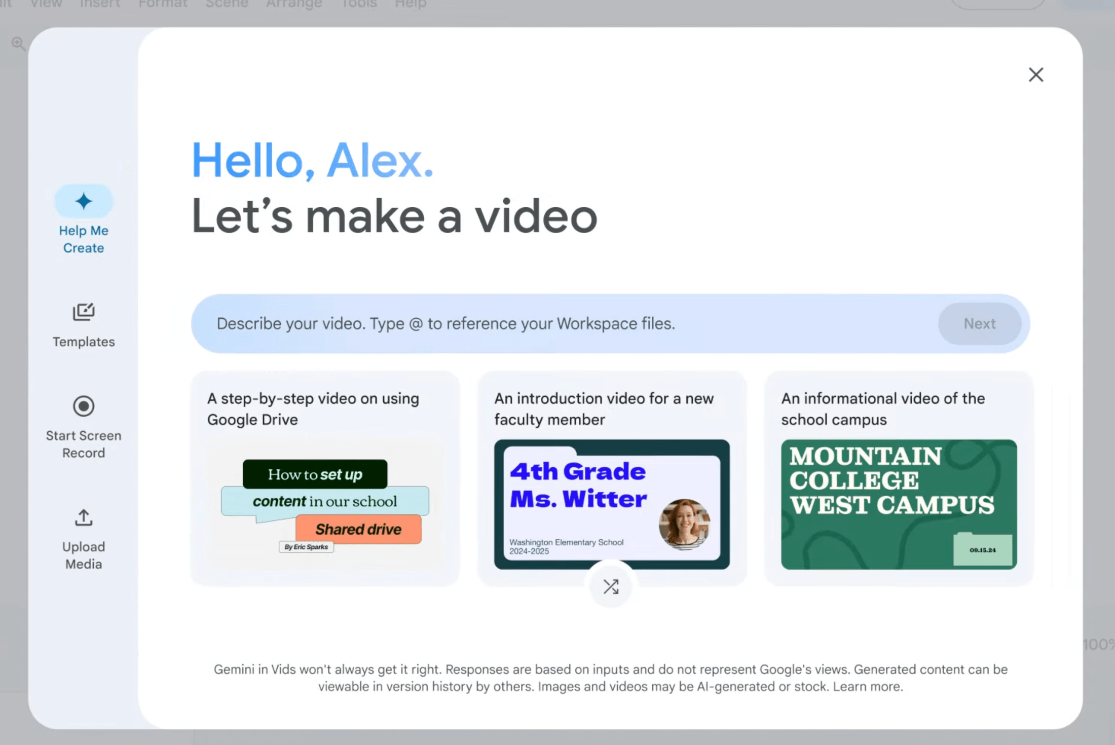 Google libera versão básica do editor de vídeo Vids, movido a IA, para todos os usuários - Imagem do artigo original