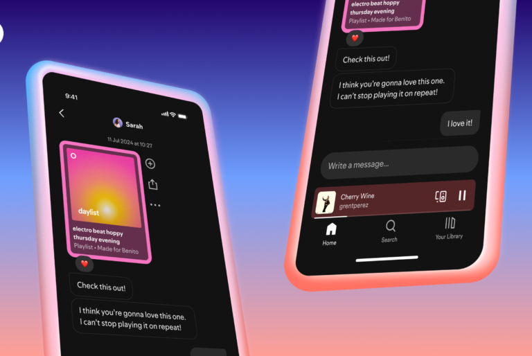 Spotify lança função de mensagens diretas para compartilhar áudios dentro do app