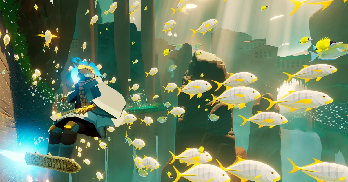 Imagem destacada - Sword of the Sea aposta em surfe sobre dunas e ondas para revitalizar um deserto submerso