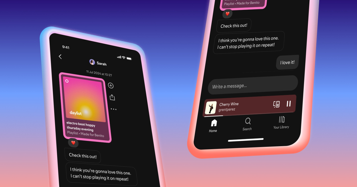 Imagem destacada - Spotify adiciona chat privado e reforça aposta em recursos sociais