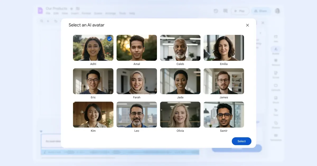 Imagem destacada - Google Vids ganha avatares de IA e lança versão gratuita para consumidores